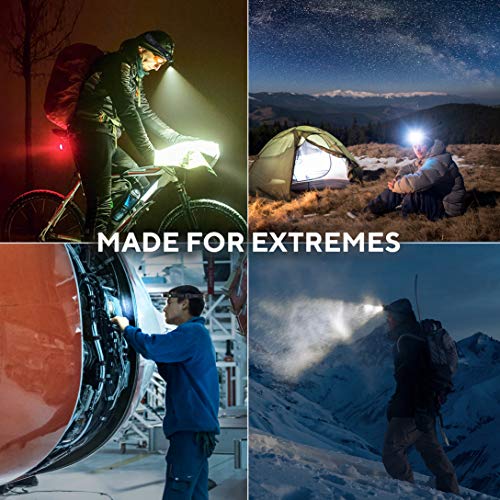 SLONIK Rechargeable Headlamp Flashlight - 500 Lumens Ultra Bright Headlight - IPX4 Waterproof Head Lamp Light for Outdoor Running, Hiking Gear, Hard Hat Helmet - Camping Accessories for Adults, Black - Image 2