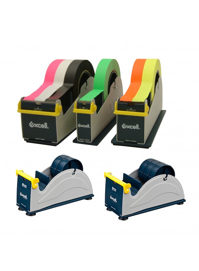 excell EX-17/3IN JVCC EX-17 Steel Desk Top Tape Dispenser: 3" wide, Blue/Grey - Image 3
