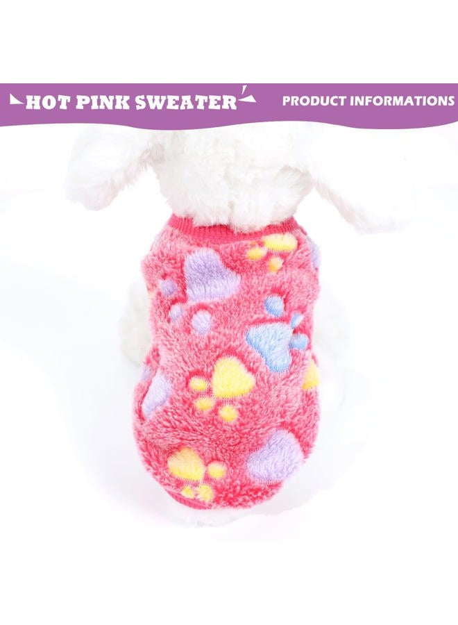 2 Pack Dog Sweaters for Small Dogs Girl Boy Winter Fleece Dogs Clothes Cute Warm Puppy Sweater Chihuahua Teacup Dog Clothes Pet Outfit Pink Blue (Purple, X-Small(for 3.5-6lb)) - Image 5