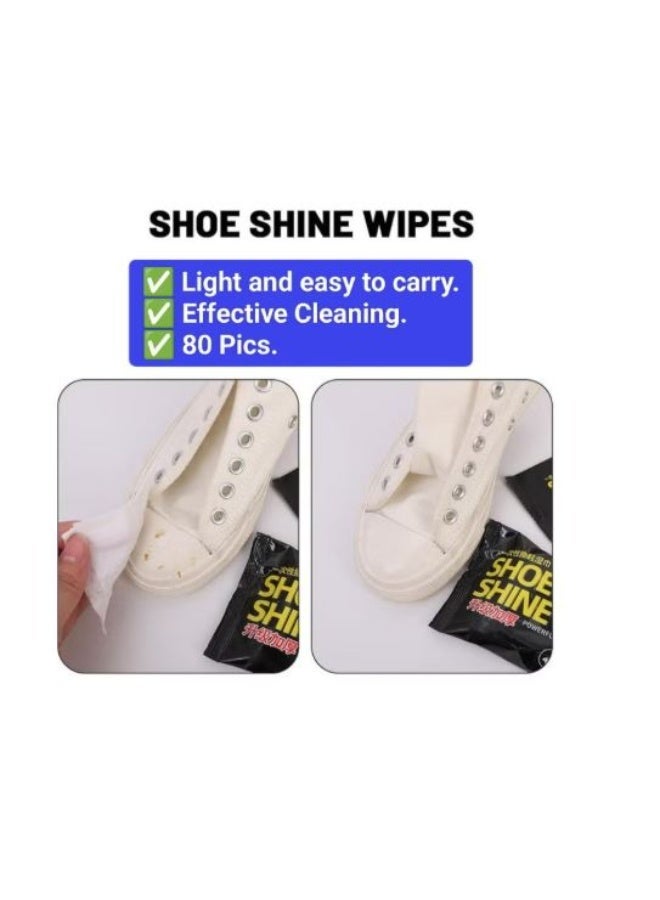مناديل مبللة لتنظيف الاحذية عبوة واحدة - ٨٠ منديل ، وايبس لتنظيف الاحذية الرياضية، منظف لازالة الاوساخ والبقع من الكوتش-227 - Image 2