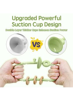 Baby Sensory Teething Chew High Chair Suction Toys for Infant Toddlers 6 12 18 24 Months, Food Grade Silicone Teether with Oak Loop Montessori Educational Baby Bath Toy Gifts (Green) - pzsku/ZACA8EDC3F6425F75A68EZ/45/_/1737031177/31027eb1-4ad8-499d-959d-a65b57dc59e8