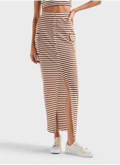 FAV Stripped Pocket Detail Skirt  - Image 1