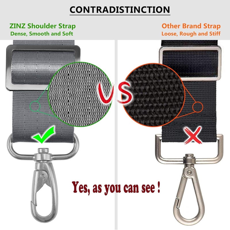 ZINZ Shoulder Strap, 79" Padded Adjustable Shoulder Bag Straps Replacement for Bags with D-Ring - Image 2