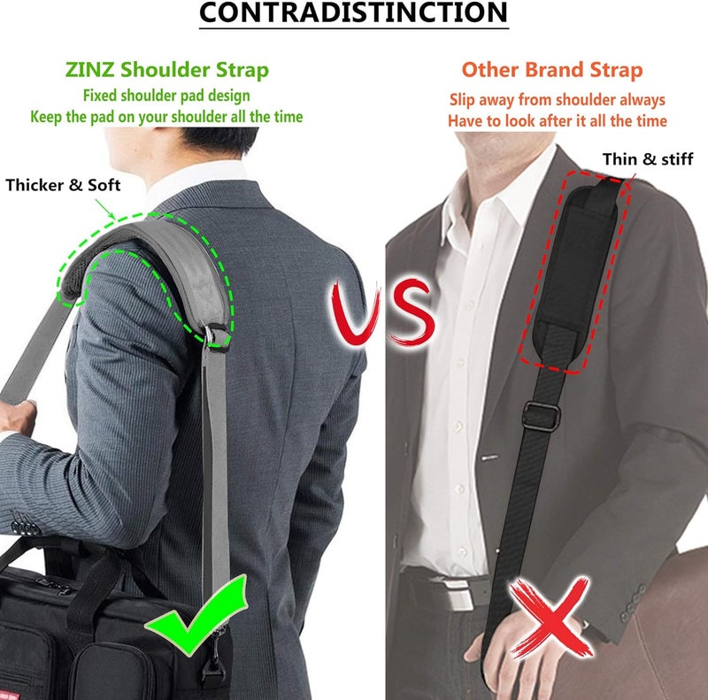 ZINZ Shoulder Strap, 79" Padded Adjustable Shoulder Bag Straps Replacement for Bags with D-Ring - Image 3