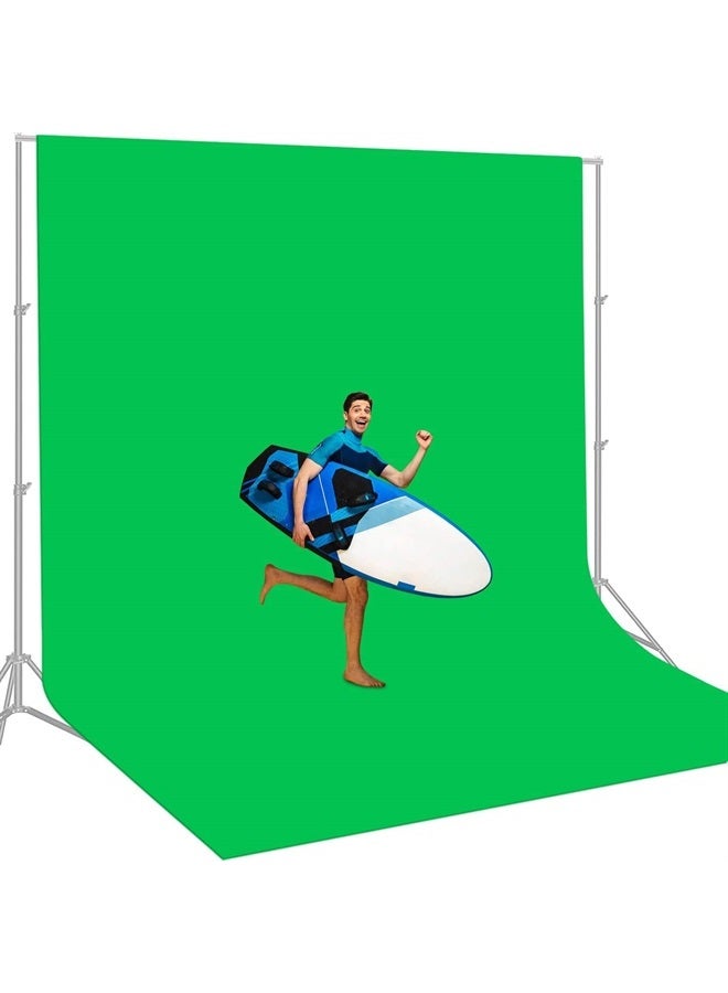 Aimosen 12 X 10 FT Large Green Screen Backdrop for Photography, GreenScreen Background for Zoom Meeting, Polyester Cloth Fabric Curtain, Chromakey Video Photoshoot Studio Gaming YouTube Conference Streaming - Image 1