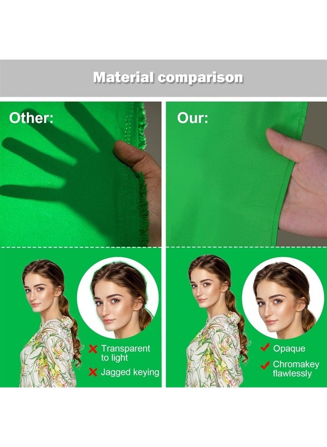 Aimosen 12 X 10 FT Large Green Screen Backdrop for Photography, GreenScreen Background for Zoom Meeting, Polyester Cloth Fabric Curtain, Chromakey Video Photoshoot Studio Gaming YouTube Conference Streaming - Image 3