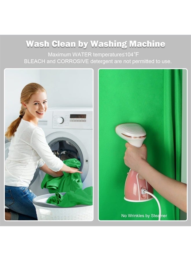 Aimosen 12 X 10 FT Large Green Screen Backdrop for Photography, GreenScreen Background for Zoom Meeting, Polyester Cloth Fabric Curtain, Chromakey Video Photoshoot Studio Gaming YouTube Conference Streaming - Image 5