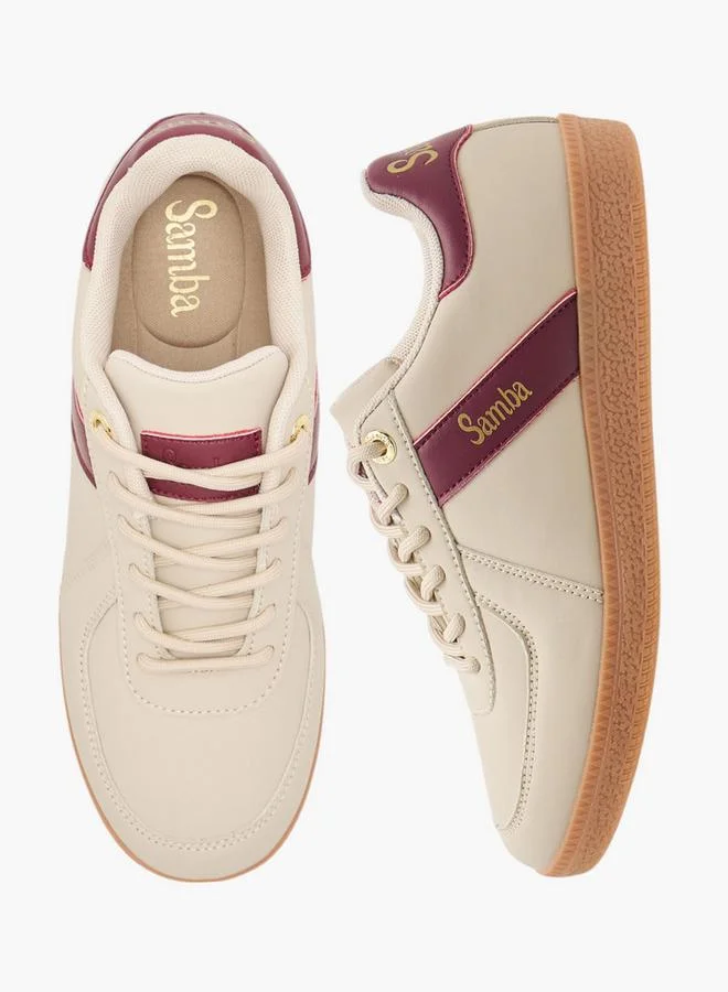 SAMBA Womens' Panelled Lace-Up Sneakers