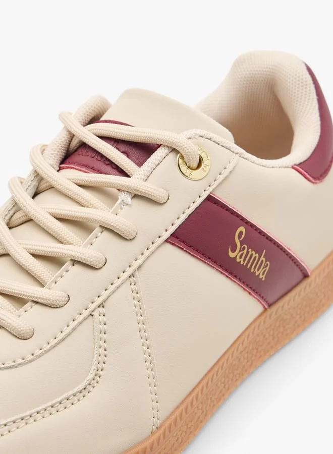 SAMBA Womens' Panelled Lace-Up Sneakers