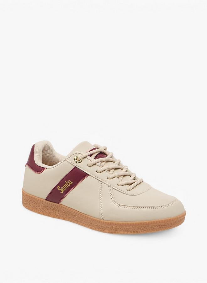 SAMBA Womens' Panelled Lace-Up Sneakers - Image 2