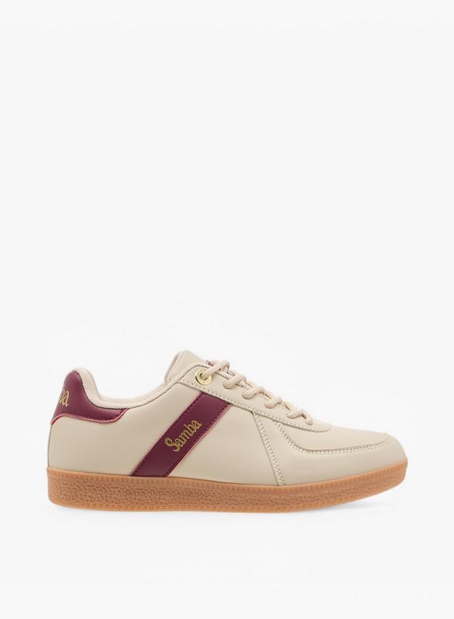 SAMBA Womens' Panelled Lace-Up Sneakers - Image 3