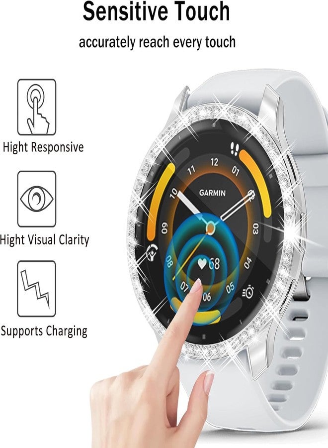 RICHONE [2 Pack] RICHONE Bling Cases Compatible with Garmin Venu 3 Watch, Soft TPU Diamonds Glitter Clear Screen Protector for Venu 3 45mm, Smartwatch Face Covers Frame Bezel Bumper Accessories Transparent - Image 4
