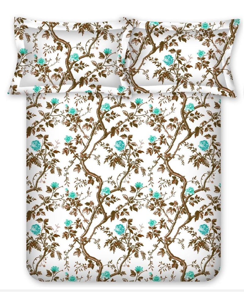 Bombay Dyeing Florentine Collection King Bedsheet 144 TC, 100% Pure Cotton Premium Bedsheet with 2 Pillow Covers - Image 4