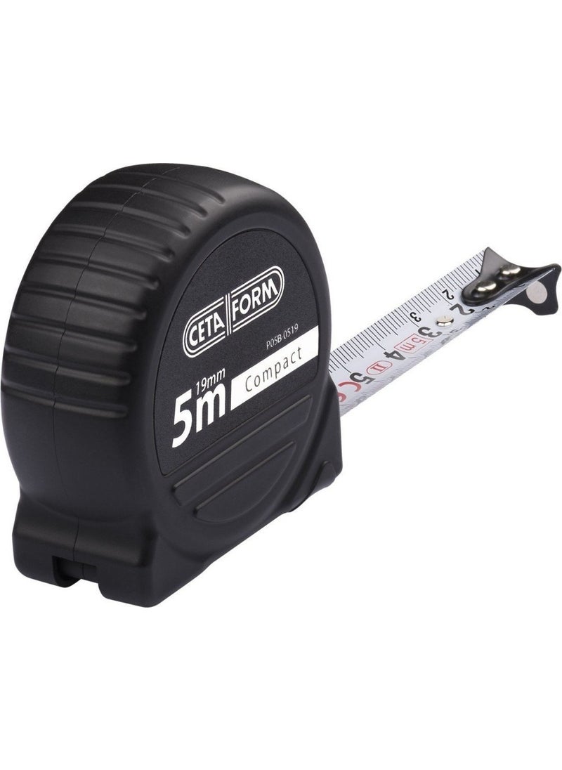 Ceta Form P05B-0519 Compact Tape Measure/black CASE-MAGNETIC-5MX19MM 