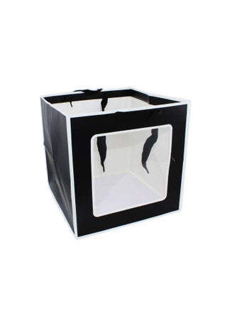 Paper Gift Bag W/Window 30x30x30Cm.Black Color - pzsku/ZACA9408F1C62A2ED8943Z/45/_/1702615661/63b25a23-a7e7-454d-8103-9d200380b5d8