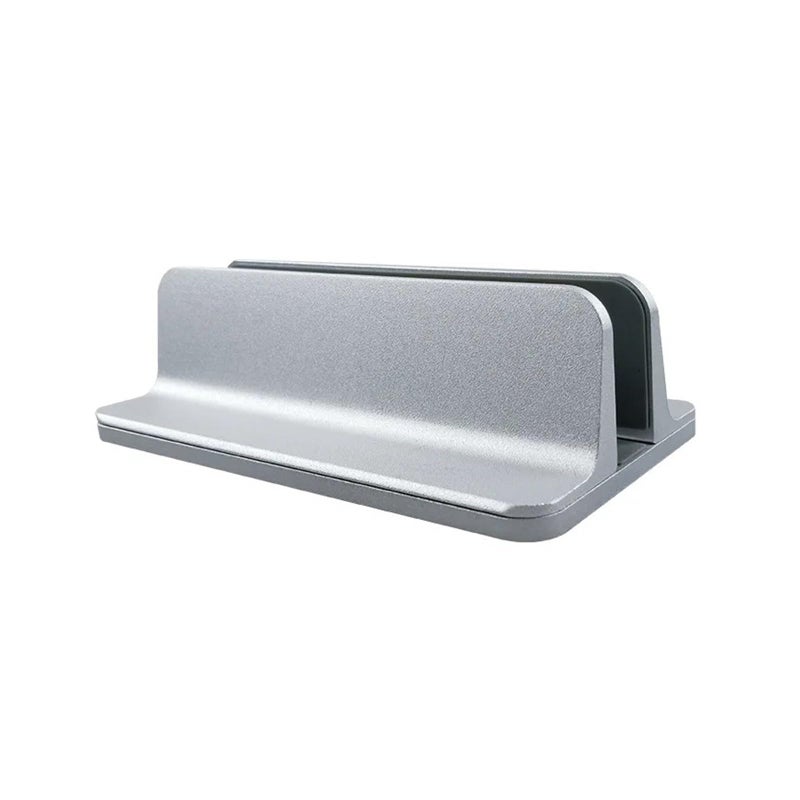 Silver Adjustable Vertical Laptop Stand Portable Aluminum Base Stand - Image 2