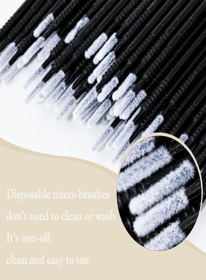 G2PLUS 400PCS Micro Cotton Swabs, High-end Microswabs for Eyelash Extensions, Micro Applicator Brush for Makeup and Personal Care (Black) - Image 5