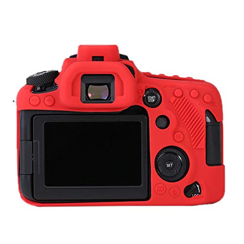 TUYUNG 90D Silicone Case, TUYUNG Camera Housing Case Protective Cover Shell, Compatible with Canon EOS 90D Cameras, Red - Image 2