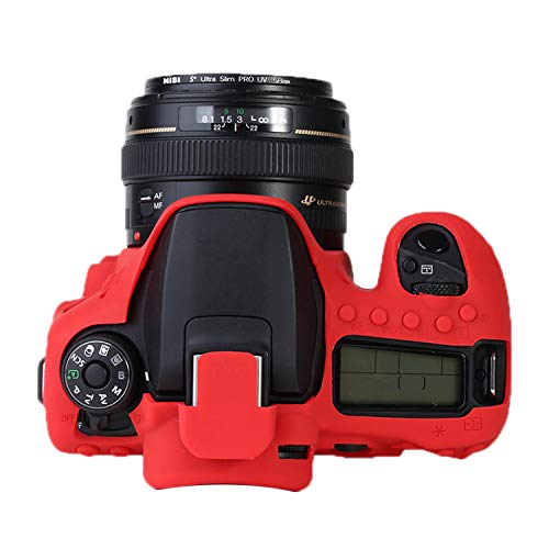 TUYUNG 90D Silicone Case, TUYUNG Camera Housing Case Protective Cover Shell, Compatible with Canon EOS 90D Cameras, Red - Image 5