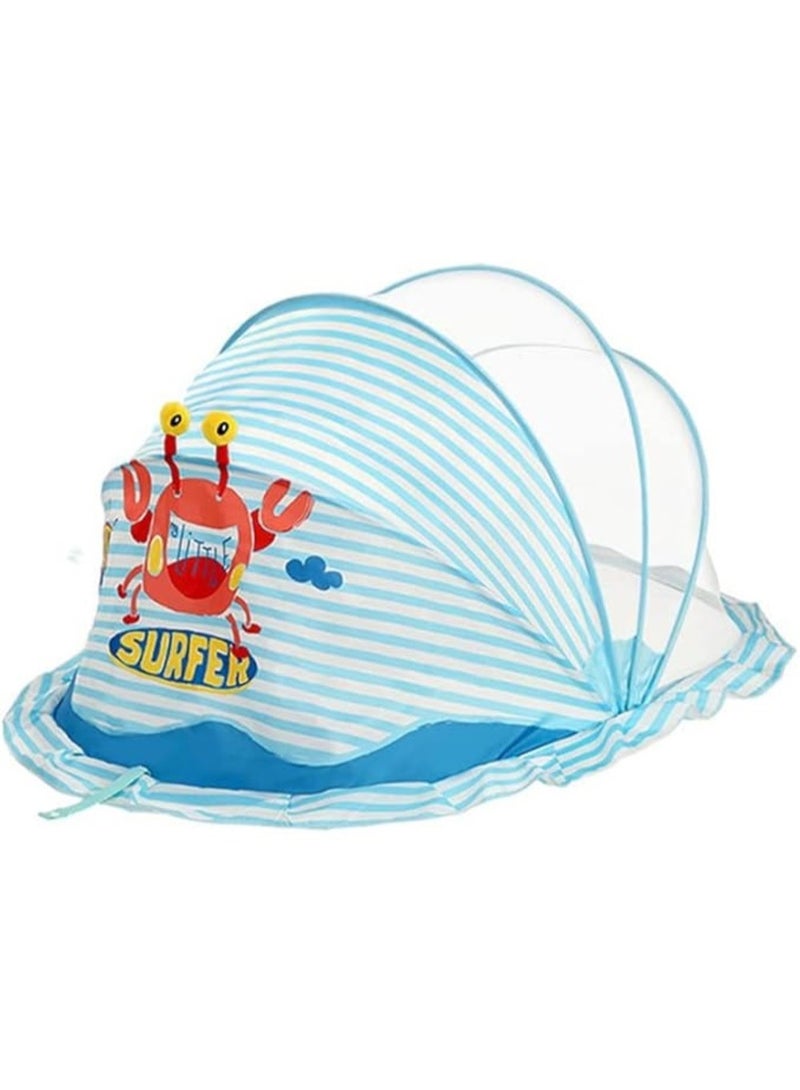 MiniMe Baby Bed with Mosquito Net | For Infants upto 48 Months | Sun Shelter | Polyester Mesh | Foldable Crib | Anti-Bug | Portable | Lightweight | Breathable | Easy Set Up | Nylon Bottom - Image 1