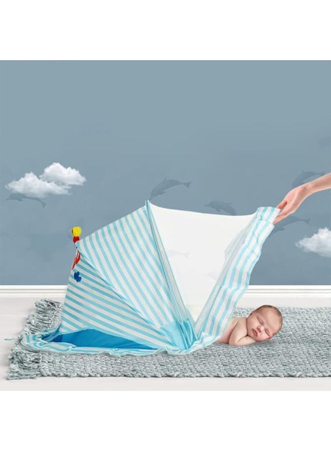 MiniMe Baby Bed with Mosquito Net | For Infants upto 48 Months | Sun Shelter | Polyester Mesh | Foldable Crib | Anti-Bug | Portable | Lightweight | Breathable | Easy Set Up | Nylon Bottom - Image 4