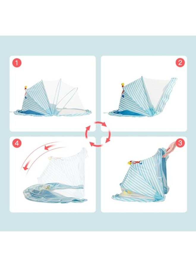 MiniMe Baby Bed with Mosquito Net | For Infants upto 48 Months | Sun Shelter | Polyester Mesh | Foldable Crib | Anti-Bug | Portable | Lightweight | Breathable | Easy Set Up | Nylon Bottom - Image 5