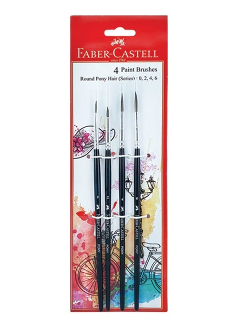 4-Piece Round Brush Set