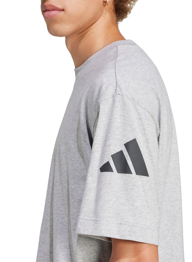 Adidas Essentials Loose Fit 3 Bar Logo T-Shirt - Image 4