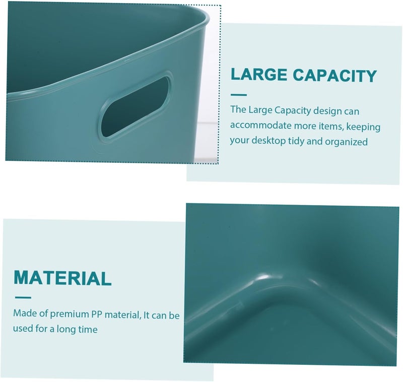Amosfun Large Capacity Storage Bin Lid Organizers and Storage Box for Desk Books Office Supplies - Image 3