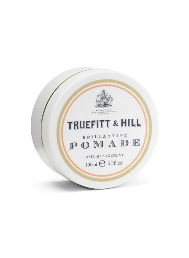 Truefitt & Hill Hair Styling Brilliantine Pomade | 100gm | Best for Small to Medium Hair |Medium Hold| Shine |Restylable | Easy Wash Off | Hair Styling Pomade|Hair Styling For Men|Safe For Daily Use|Non Greasy|Non Oily Look|Wheat Protein & Limonene - Image 1