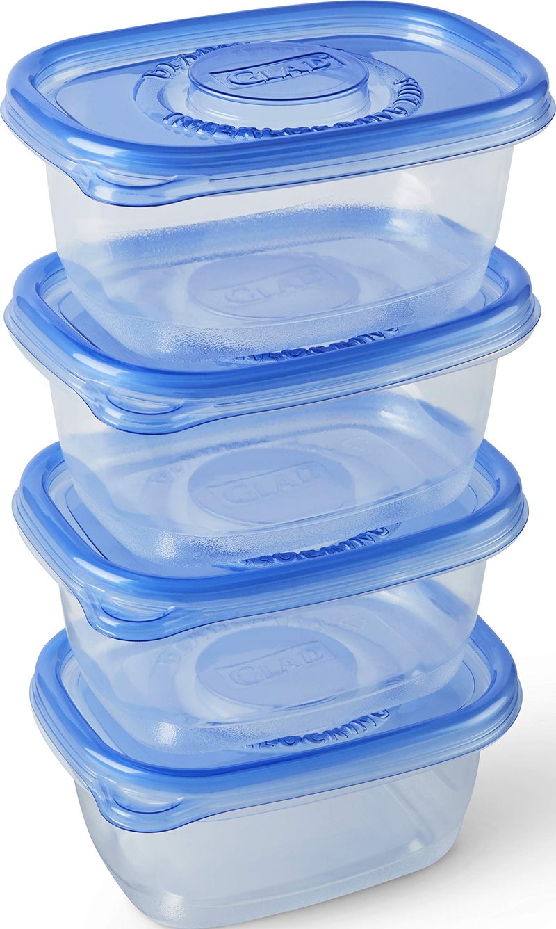Glad To Go Food Storage Containers | Medium 24 oz Containers for Food Storage from Strong and Sturdy Rectangle Containers in Standard Size  4 Count - 6 Pack - Image 4