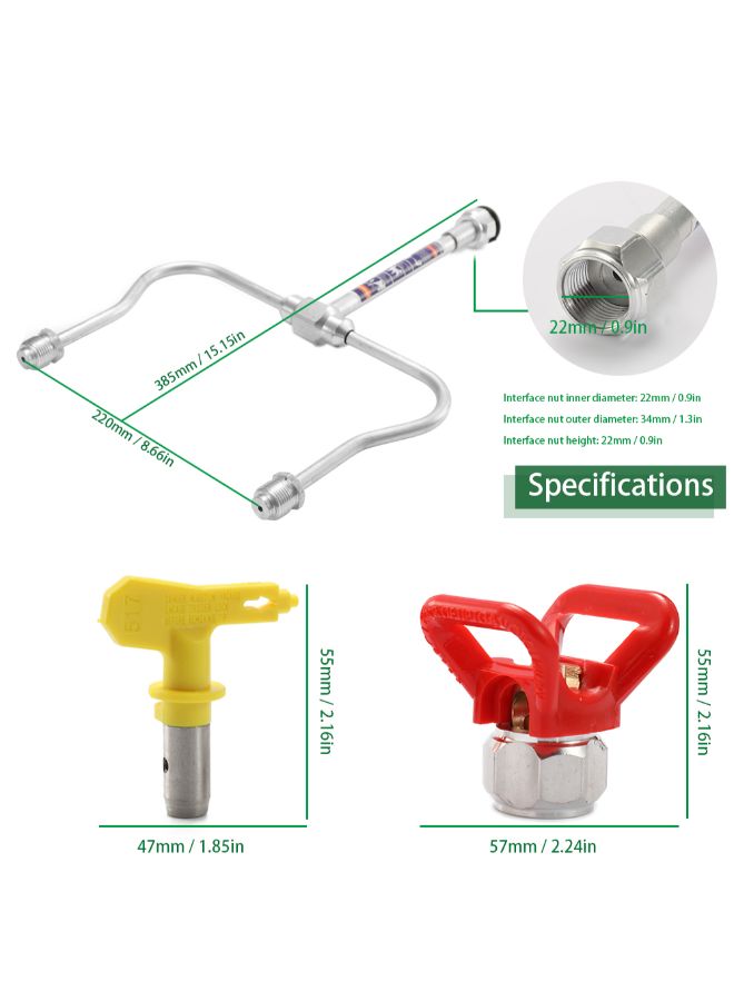 NIBEMINENT Professional Airless Spray Machine Accessories Multicolour 0.408kg - Image 3