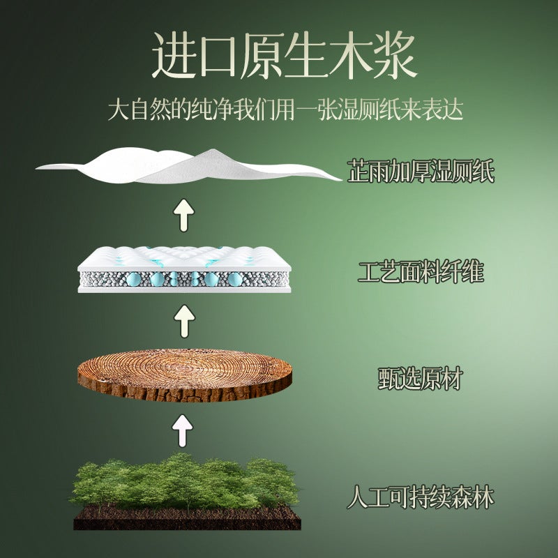 Zhiyu Wet Toilet Paper 80 Sheets Household Flushable Cleaning Wet Wipes Toilet Wipes For Wiping Butt Cleaning Wet Tissues Thickened - Image 5