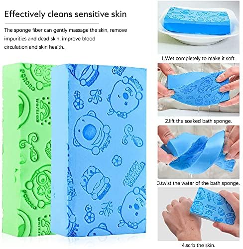 HIMJA Bath Sponge Scrubbe Dead Skin Remover Sponge | Soft Exfoliating Sponge |Asian Bath Sponge For Shower |Bath Sponge and Exfoliator | Face Scrubber and Dead Skin Remover for Women and Men - Image 3