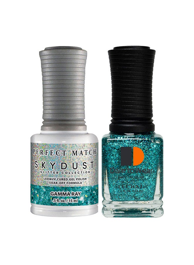 Lechat Gel Nail Polish, Gel Polish Soak Off Led U V Nail Gel Polish Sky Dust Glitter Gamma Ray Sdms01 - Image 1