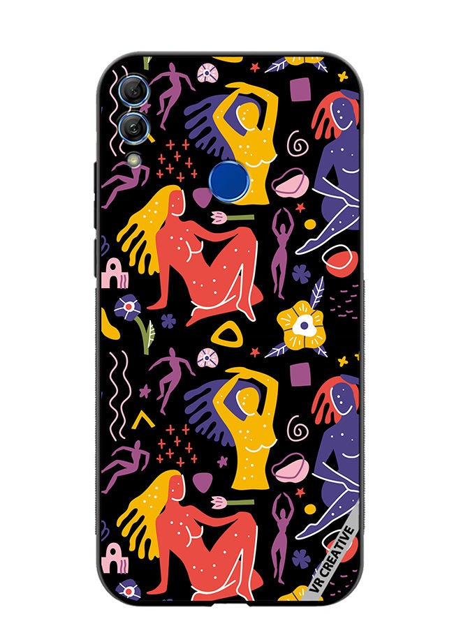 Protective Case Cover For Honor 10 Lite Of Flat Matisse Style Design Multicolour