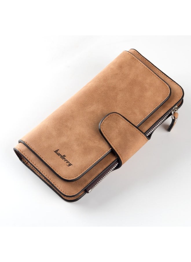 baellerry Women's Purse Long Multi-card Women's Advanced Purse Fashion Triple Fold Vertical Handbag  - Image 1