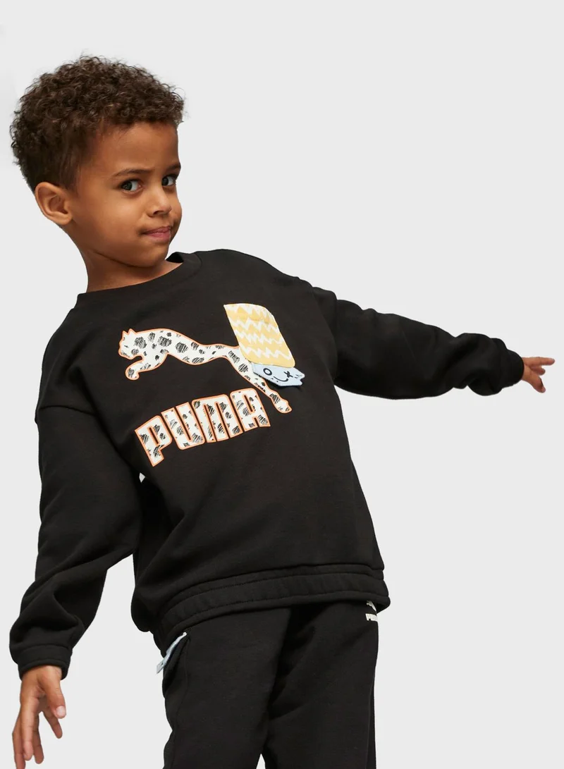 PUMA Kids Classics Mix Match Crew Tr Sweatshirt