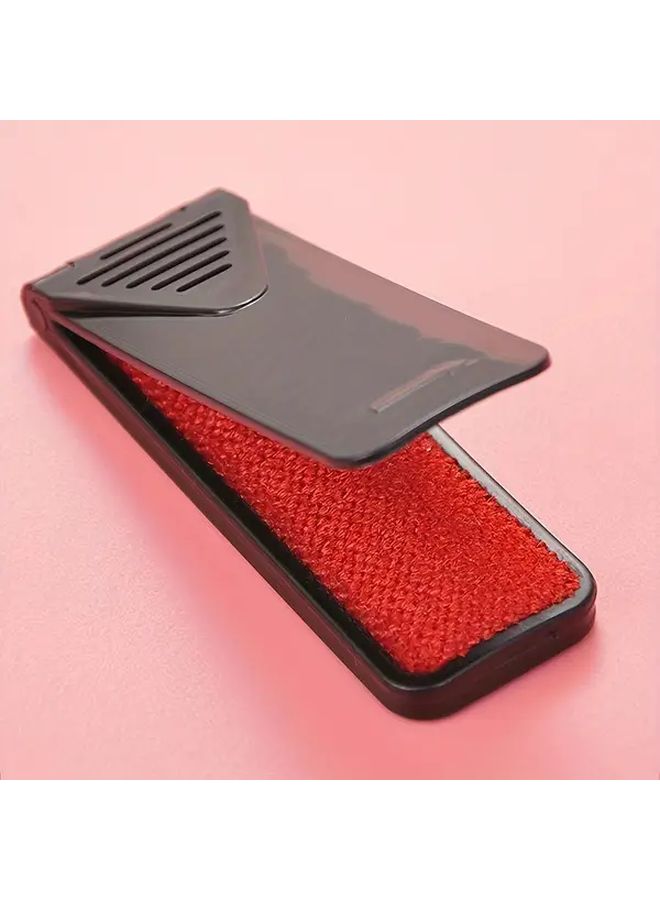 Portable Cordless Clothing Brush With Black Cleaning Pad Battery Free Dust Removal For Sweaters Laundry And Home Cleaning Ergonomic Design For Efficient Clothes Care Foldable Clothes Cleaning Brush Sweater Maintenance - Image 2