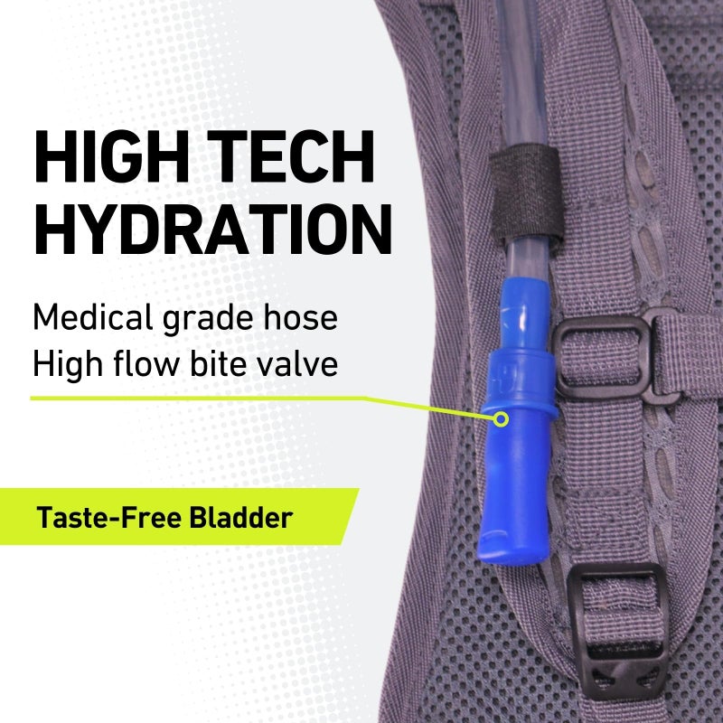 Vibrelli Hydration Pack & 2L Hydration Water Bladder - High Flow Bite Valve - Hydration Backpack with Storage - Lightweight Running Backpack, Also for Cycling, Hiking, Ski, Snow for Men, Women & Kids - Image 4