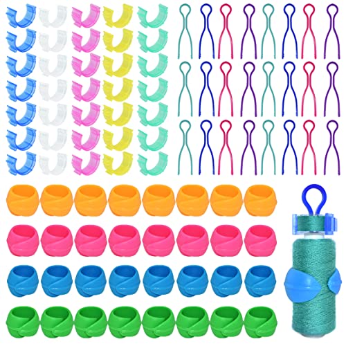 BDS-HOME 142Pcs Bobbin Thread Buddies Set Sewing Thread Spool Organizer Including 70Pcs Bobbin Holders Clips, 32Pcs Bobbin Thread Spool Huggers and 40Pcs Bobbin Clips Holder for Embroidery Quilting Sewing - Image 1