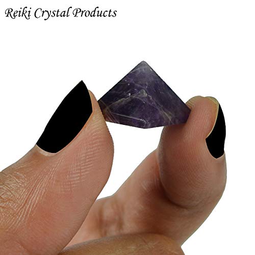 Crystu Natural Amethyst Pyramid for Reiki Healing and Crystal Healing Stone Pyramid Size 10-15 mm (Color : Purple) Pack of 1 pc - Image 2