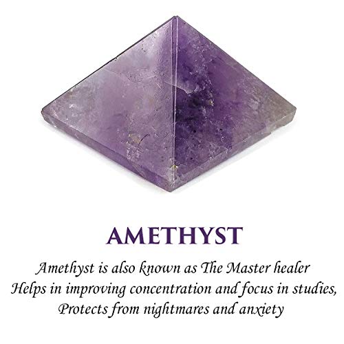 Crystu Natural Amethyst Pyramid for Reiki Healing and Crystal Healing Stone Pyramid Size 10-15 mm (Color : Purple) Pack of 1 pc - Image 3