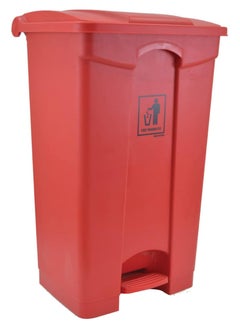 LACOT GENERAL TRADING LLC Lacot 87L Plastic Garbage Bin with Pedal - Red  - Image 1