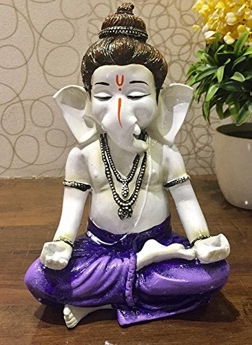 Karigaari India Handcrafted Polyresin Eco Friendly Lord Ganesha Ganpati Idol Figurine Lord Ganesha Statue for Home Decoration Multicolor - Image 2