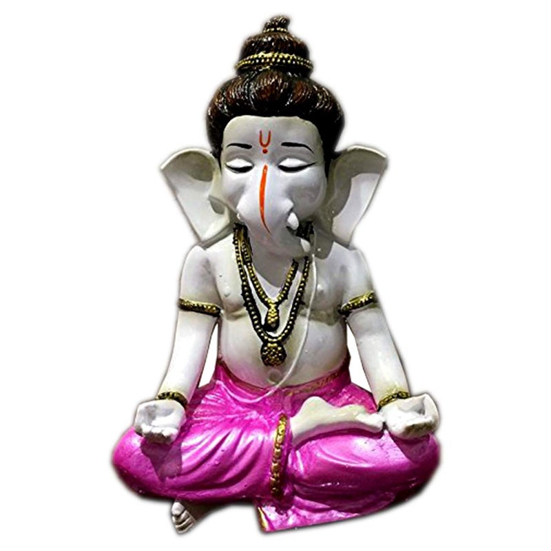 Karigaari India Handcrafted Polyresin Eco Friendly Lord Ganesha Ganpati Idol Figurine Lord Ganesha Statue for Home Decoration Multicolor - Image 4
