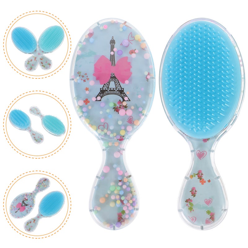4 pcs Portable Hair Brush Girl Hair Detangling Hair Brush Cute Hair Brush for Travel - Image 2