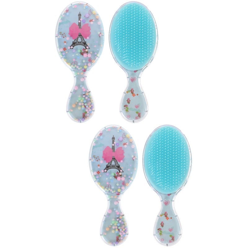 4 pcs Portable Hair Brush Girl Hair Detangling Hair Brush Cute Hair Brush for Travel - Image 1
