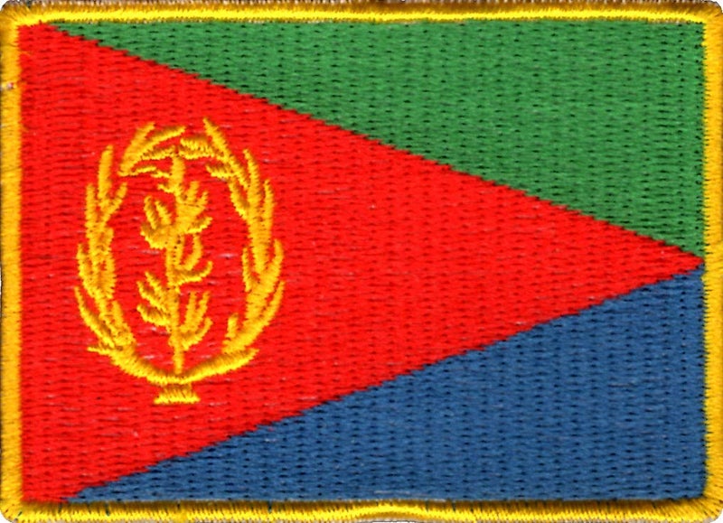Generic Eritrea Flag Applique Embroidered Sweing Patch Suitable for Jackets, Bags, T-Shirts, Jeans, Pants, Outdoor Clothing ; Size: 7cm x 5cm ; Imported from Malaysia (1 Piece).  - Image 1