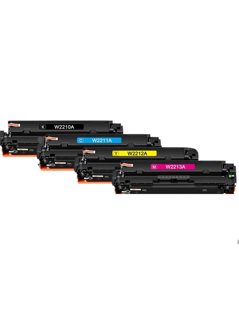 Compatible Printer Ink Set for HP Color LaserJet Pro MFP M283fdw Compatible with 207A W2210A W2211A W2212A W2213A, 4 Colors Black Cyan Yellow Magenta - Image 1